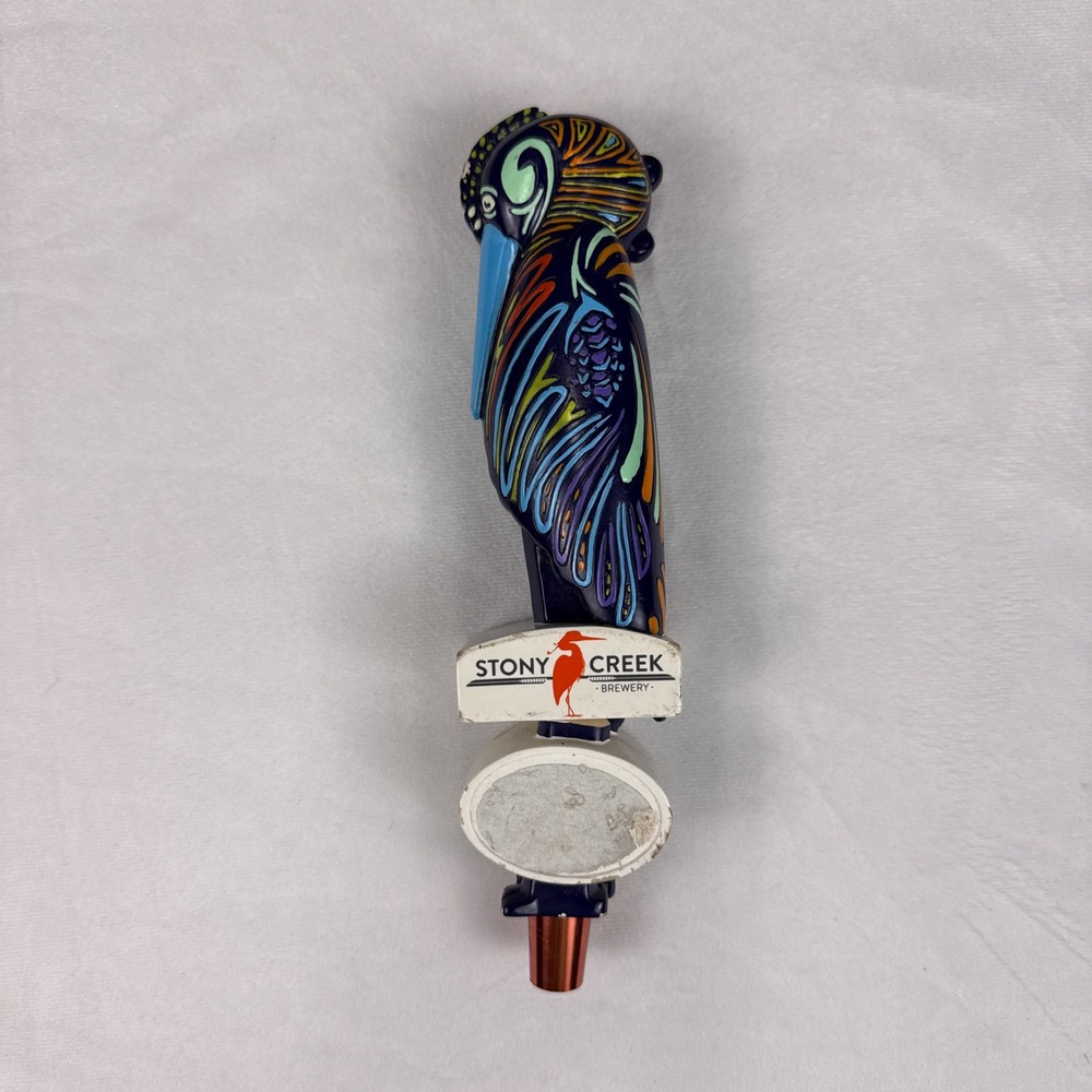 Stony Creek Brewery Beer Tap Handle Colorful Figural Bird Design 11.5 Inch - Picture 2 of 5